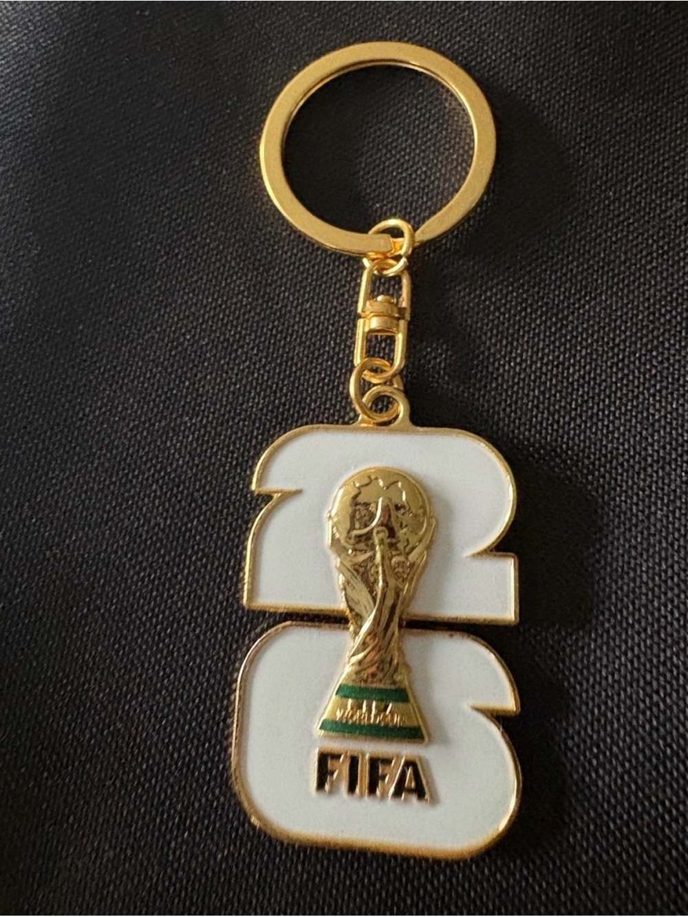 FIFA World Cup 2026 Gold & White Logo Keychain